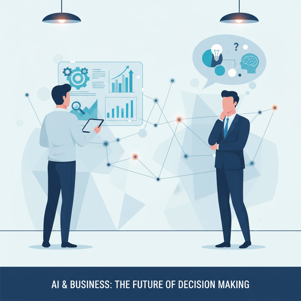 Illustration of a person looking at a data dashboard vs. another person pondering with a thought bub